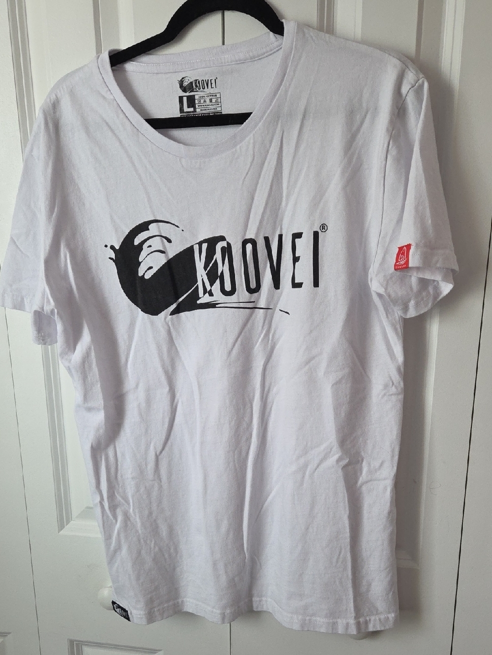 Men's White Short-Sleeve Logo Tee